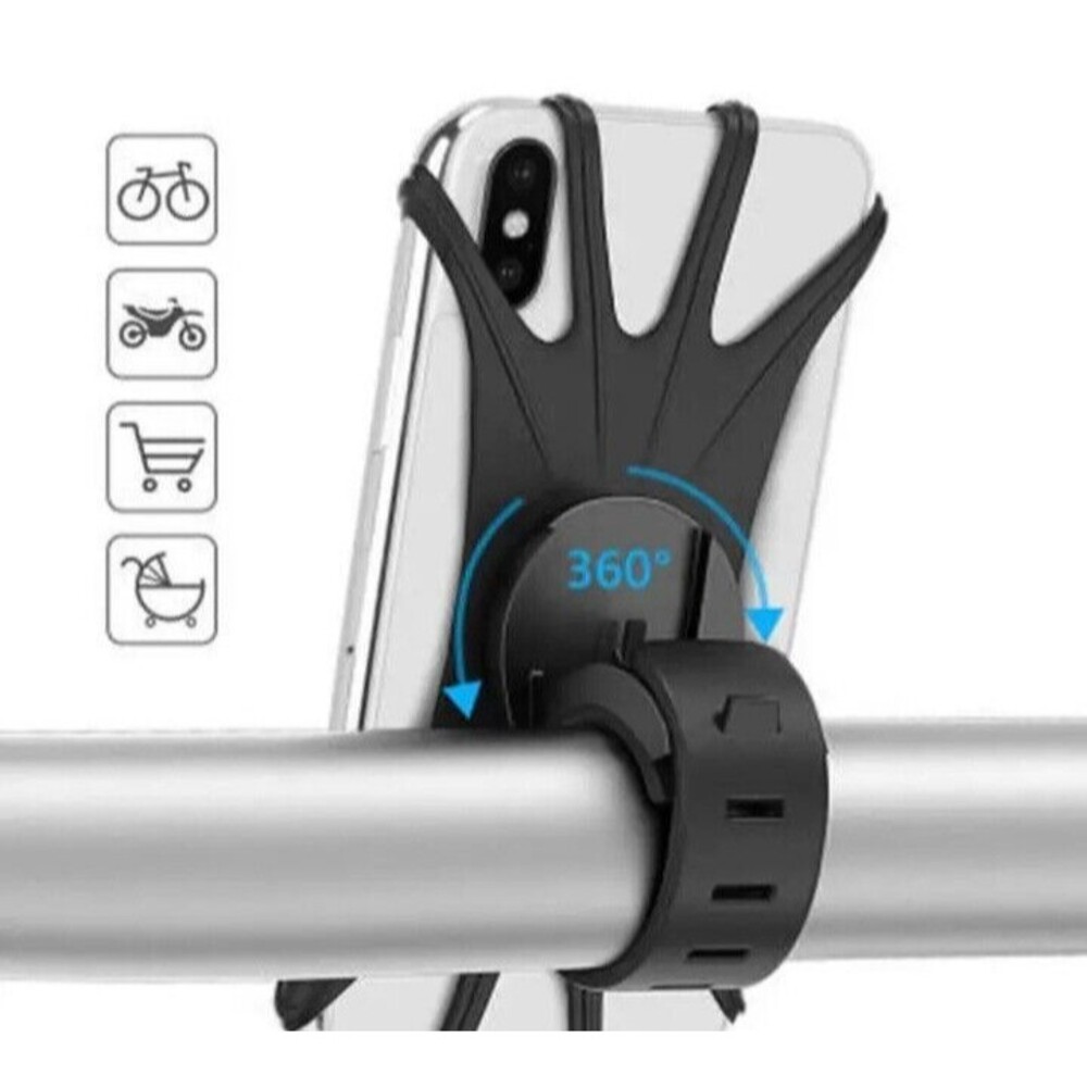 Bicycle (Phone Mount Holder)-(Handlebar)-(360 degree Rotation)-(Black)-(New)-$10 - Picture 3 of 8